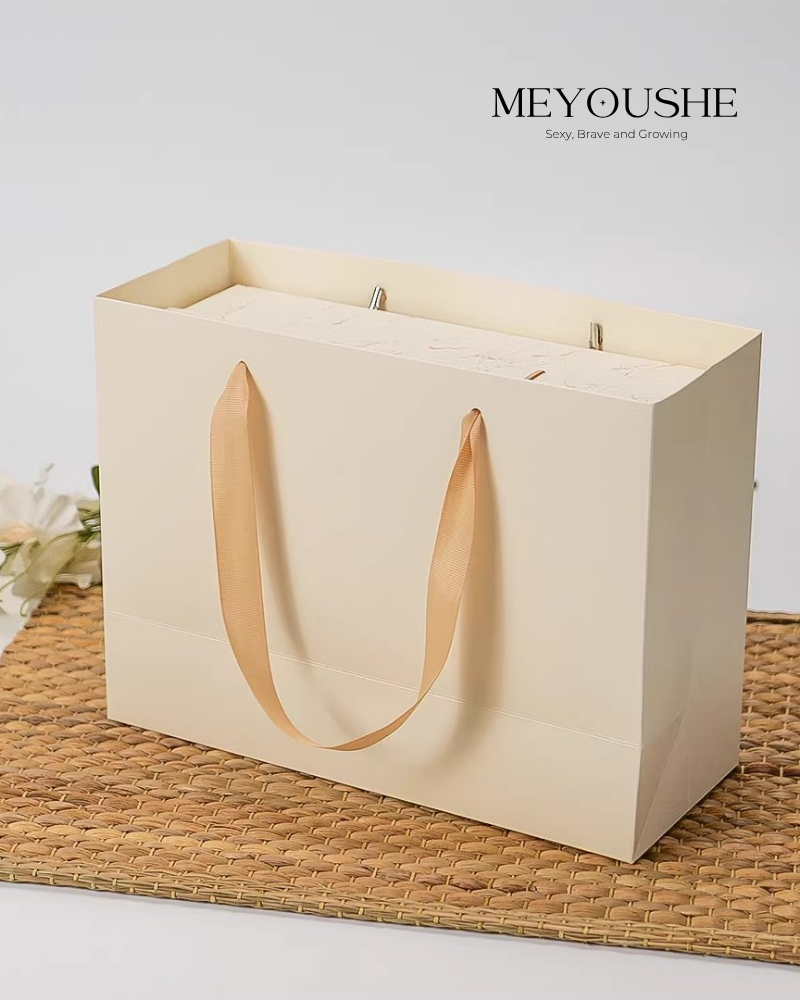 Beige Harmony Gift Box with Lift-Off Lid MEYOUSHE