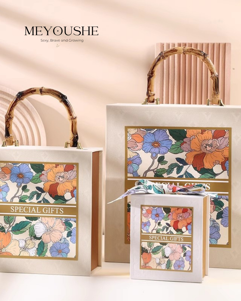 “Blooming Elegance” Lift-Off Lid Gift Box – Chic & Special Gift for Her MEYOUSHE