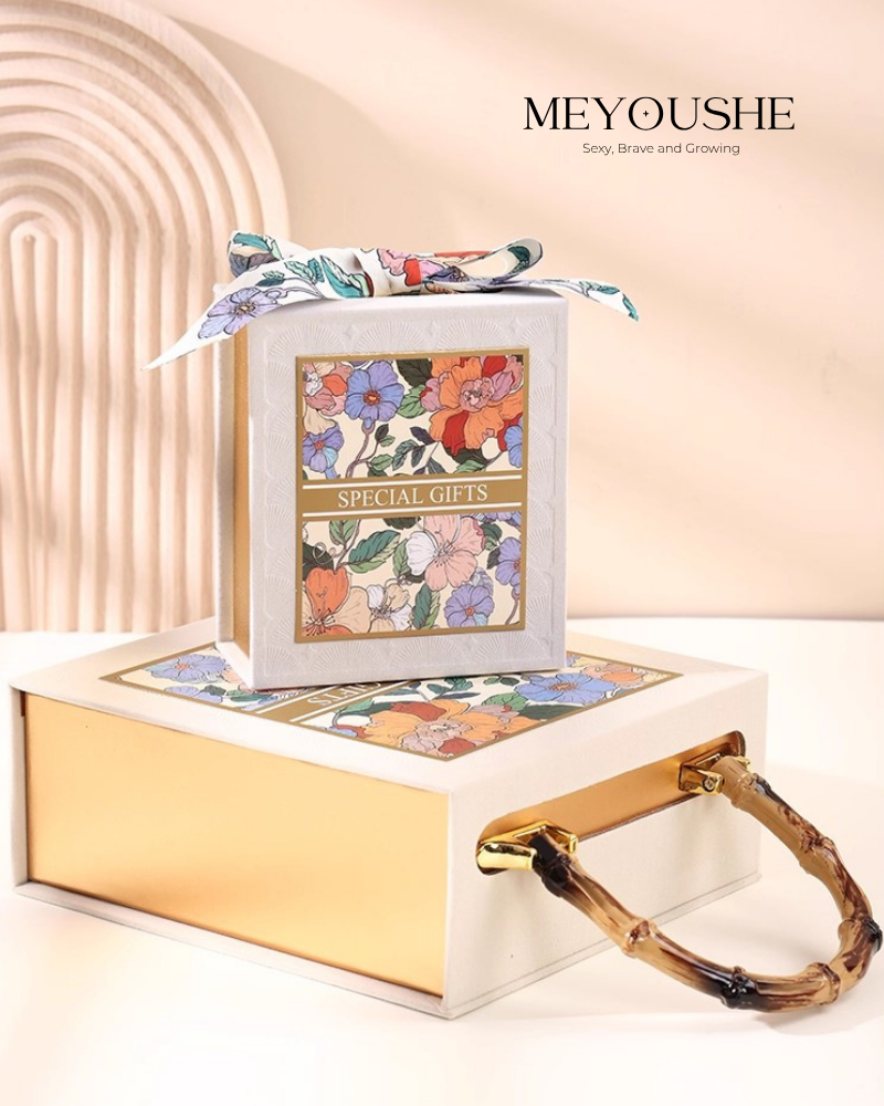 “Blooming Elegance” Lift-Off Lid Gift Box – Chic & Special Gift for Her MEYOUSHE