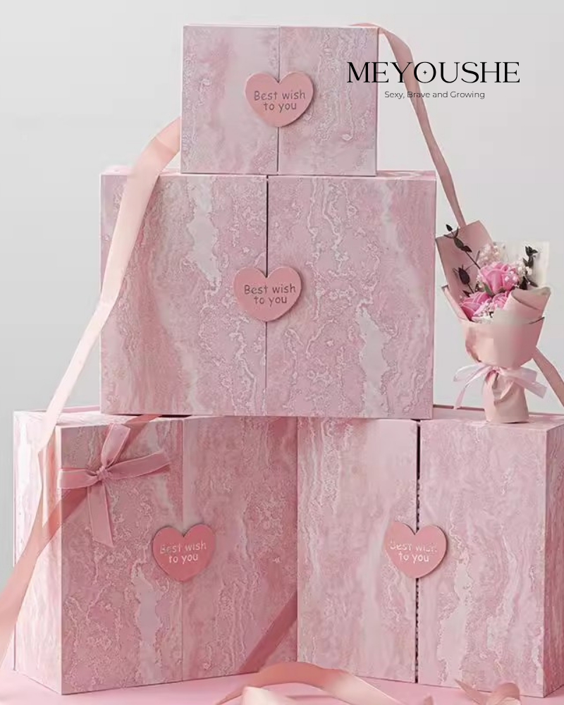 Blush Romance Pink Valentine’s Gift Box – Perfect Gift for Her MEYOUSHE