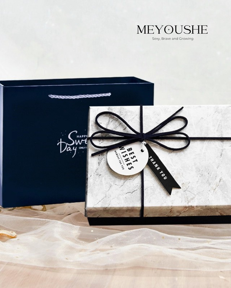 “Marble Luxe” Magnetic Lift-Off Gift Box – Premium Special Gift for Him MEYOUSHE