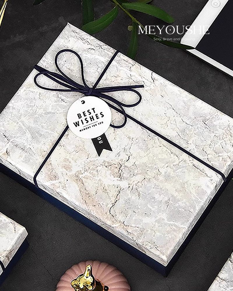 “Marble Luxe” Magnetic Lift-Off Gift Box – Premium Special Gift for Him MEYOUSHE