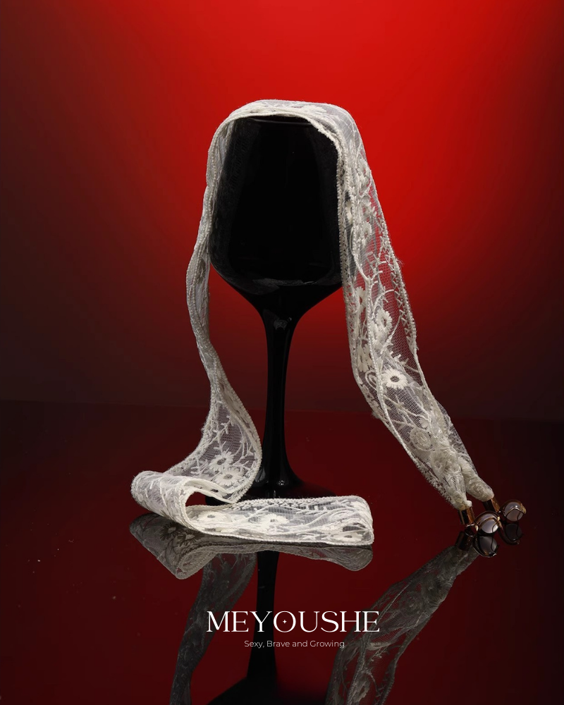 Nerissa – Lace Blindfold & Velvet Handcuff Duo | Tease, Touch & Tempt