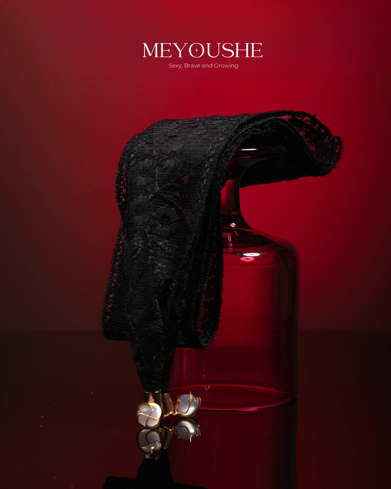 Nerissa – Lace Blindfold & Velvet Handcuff Duo | Tease, Touch & Tempt