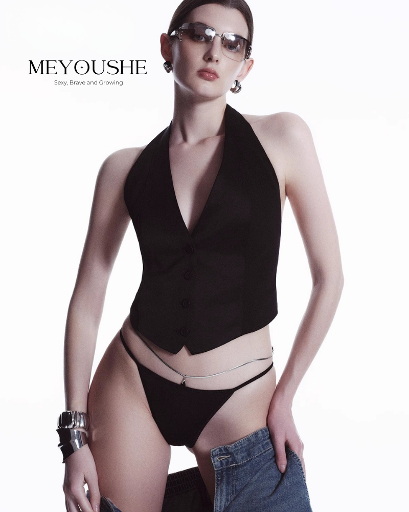 Noiré – Black Waist Chain Sexy Panties for Women | Erotic Lingerie MEYOUSHE