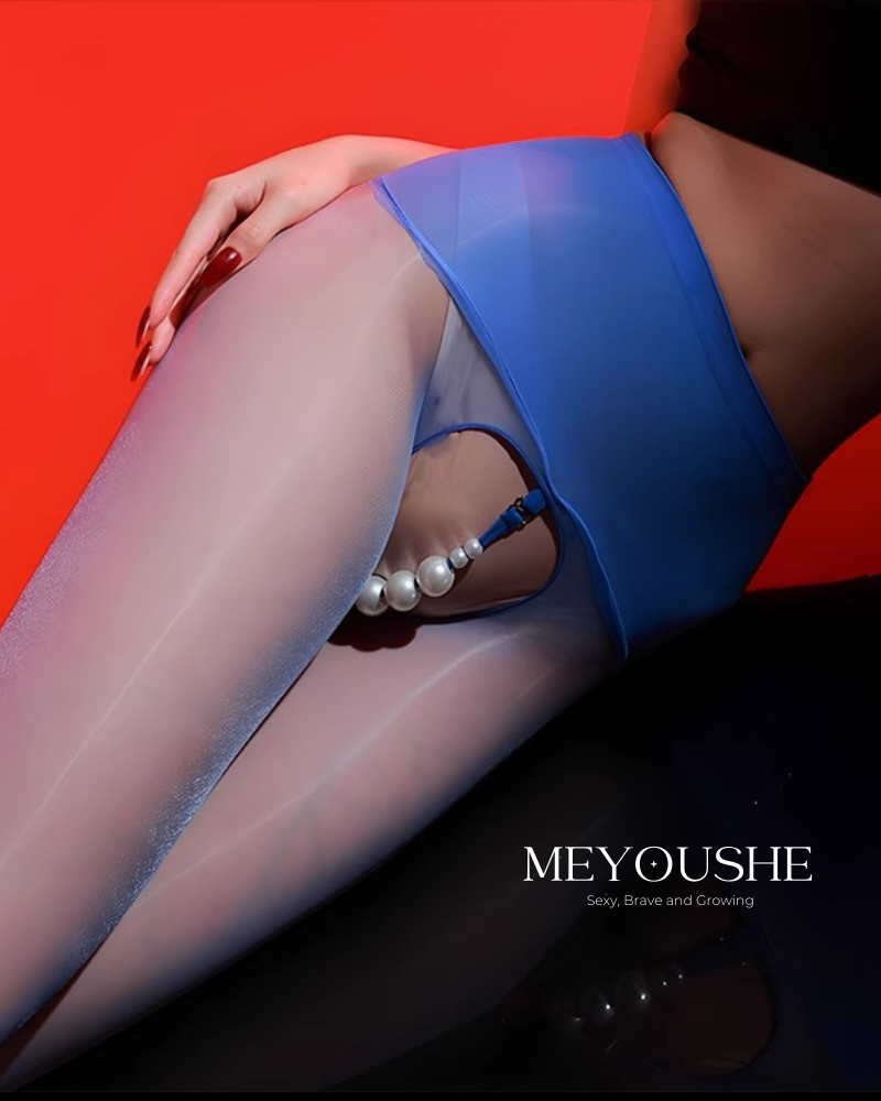 Ophelia – Ultra-Sheer Pearl Open-Crotch Pantyhose MEYOUSHE