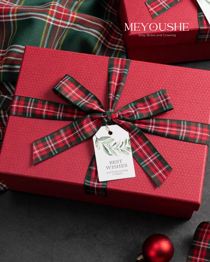 Plaid Christmas Gift Box – Festive Holiday Edition MEYOUSHE