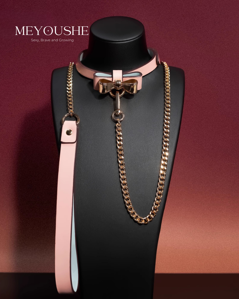 Raven – Leather Leash Collar for Sensual & Roleplay Adventures MEYOUSHE