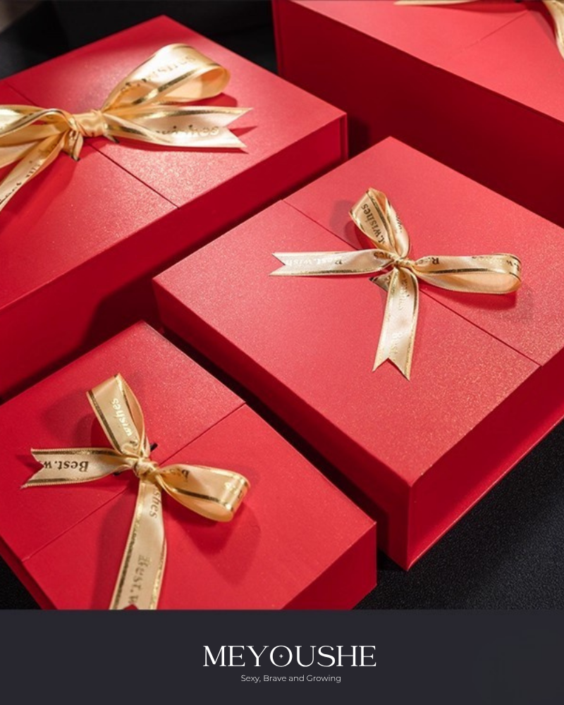 Red & Gold Bow Valentine’s Gift Box – Perfect Gift for Your Loved One MEYOUSHE