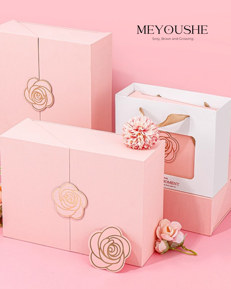 “Rose Bloom” Double-Opening Lift-Off Lid Gift Box – Premium Special Gift for Her MEYOUSHE