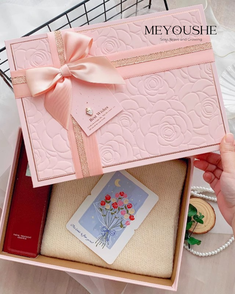 Rosé Grace Gift Box | Elegant Pink Gift for Weddings & Birthdays | Luxury Packaging by Meyoushe MEYOUSHE