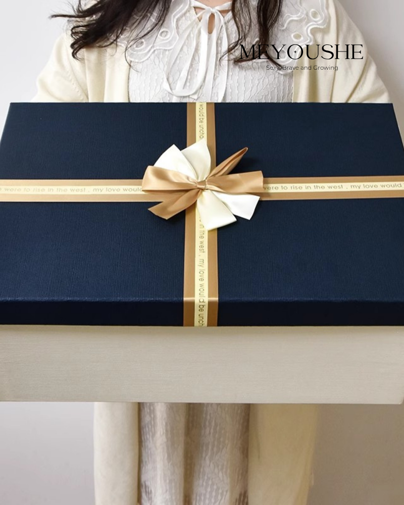 “Sapphire Luxe” Magnetic Lift-Off Gift Box – Premium Extra-Large Gift for Him MEYOUSHE