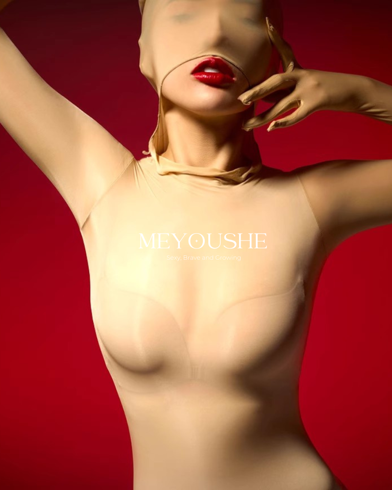 Zyphira – Full Coverage Five-Finger Glossy One-Piece Bodysuit – Sexy, Stretchy & Comfortable | Closed & Crotchless MEYOUSHE