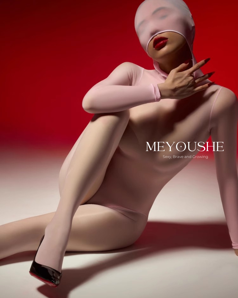 Zyphira – Full Coverage Five-Finger Glossy One-Piece Bodysuit – Sexy, Stretchy & Comfortable | Closed & Crotchless MEYOUSHE